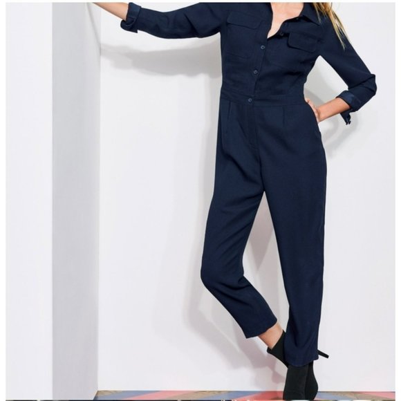 NWT Boden Zada Jumpsuit in Navy Size 6P - Picture 3 of 8